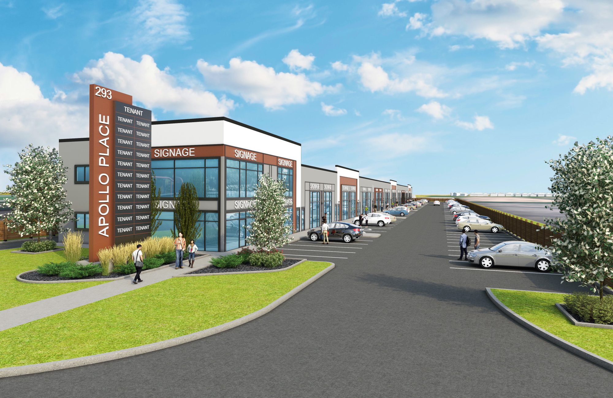 Apollo Place entry drive rendering